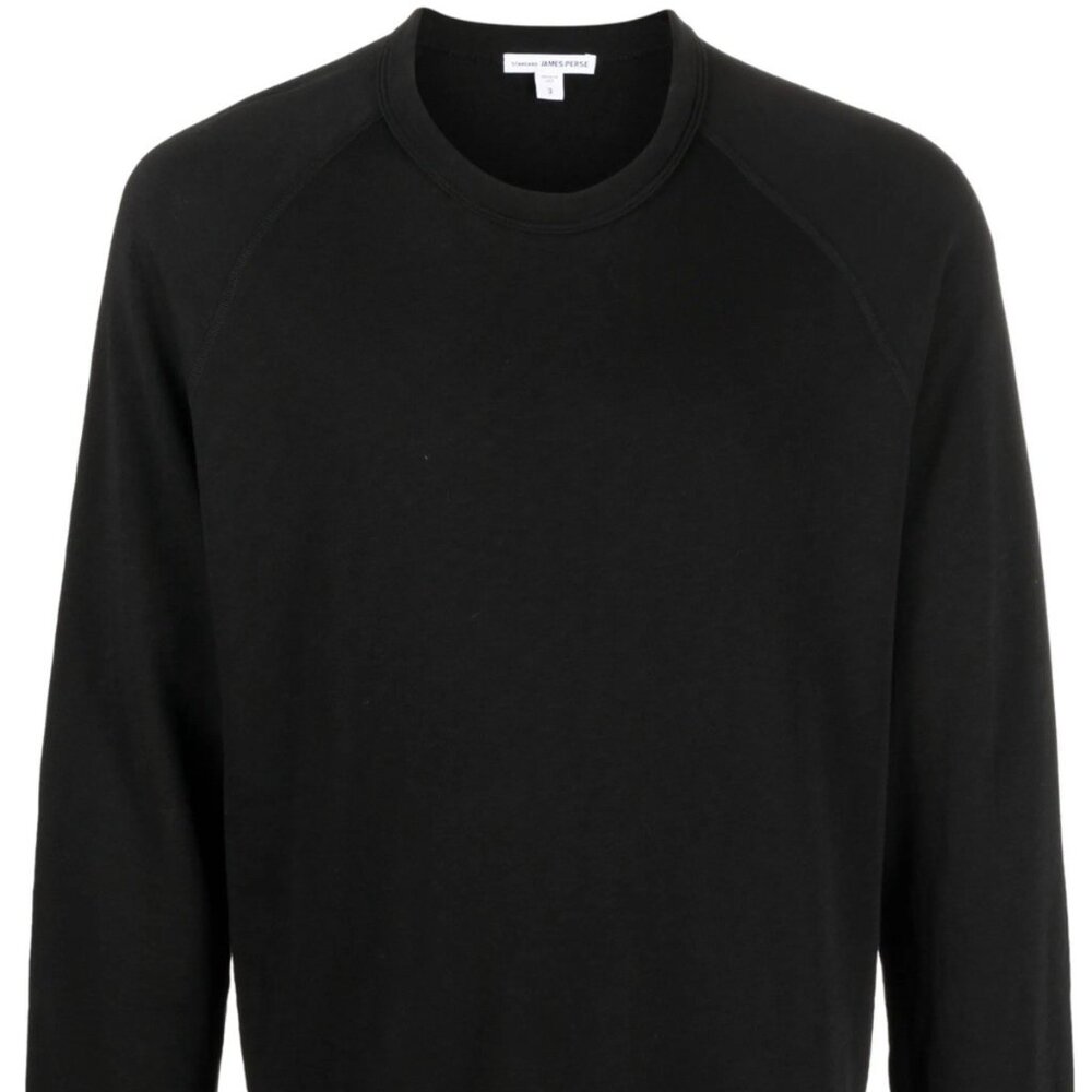 James Perse Vintage Black Pima Cotton Sweatshirt Mens Size 0 Small